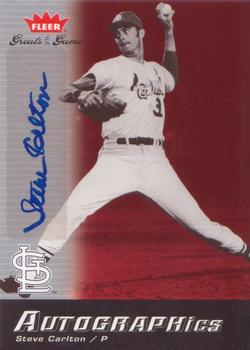 2006 Fleer Greats of the Game - Autographics #GG-SC Steve Carlton Front