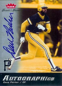 2006 Fleer Greats of the Game - Autographics #GG-DP Dave Parker Front