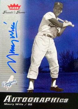 2006 Fleer Greats of the Game - Autographics #GG-MW Maury Wills Front