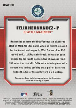2014 Topps Update - All Star Access #ASA-FH Felix Hernandez Back