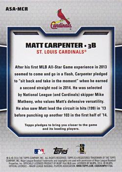2014 Topps Update - All Star Access #ASA-MCR Matt Carpenter Back