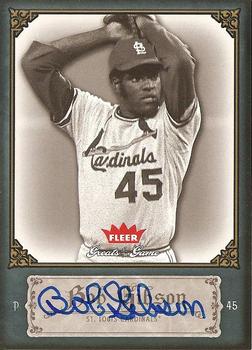 2006 Fleer Greats of the Game - Autographs #12 Bob Gibson Front