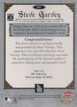 2006 Fleer Greats of the Game - Autographs #87 Steve Garvey Back