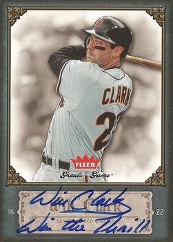 2006 Fleer Greats of the Game - Autographs #97 Will Clark Front