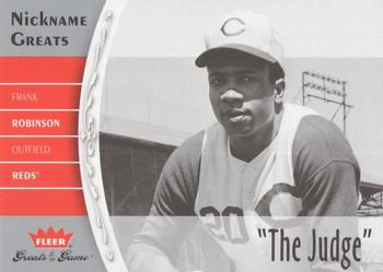 2006 Fleer Greats of the Game - Nickname Greats #NG-FR Frank Robinson Front