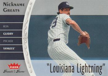 2006 Fleer Greats of the Game - Nickname Greats #NG-RG Ron Guidry Front