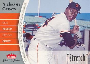 2006 Fleer Greats of the Game - Nickname Greats #NG-WM Willie McCovey Front