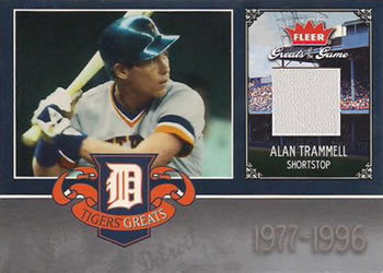 2006 Fleer Greats of the Game - Tigers Greats Memorabilia #DET-AT Alan Trammell Front