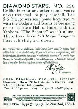 2010 Topps National Chicle #226 Phil Rizzuto Back