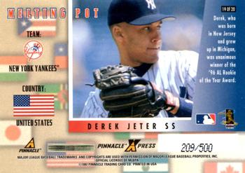 1997 Pinnacle X-Press - Melting Pot #19 Derek Jeter Back