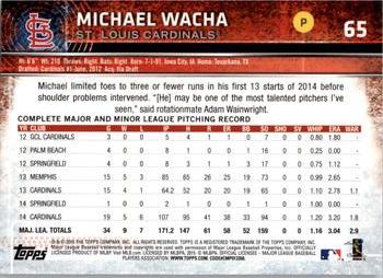 2015 Topps Opening Day #65 Michael Wacha Back