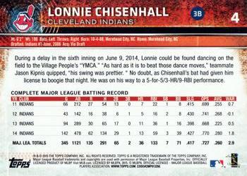 2015 Topps Opening Day #4 Lonnie Chisenhall Back