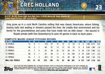 2015 Topps Opening Day #23 Greg Holland Back