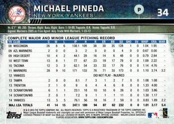 2015 Topps Opening Day #34 Michael Pineda Back