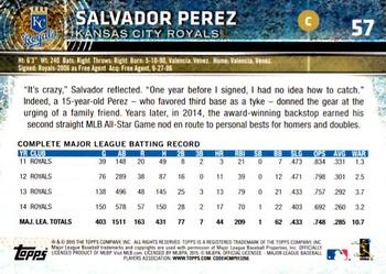 2015 Topps Opening Day #57 Salvador Perez Back