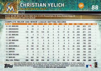 2015 Topps Opening Day #88 Christian Yelich Back