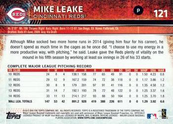 2015 Topps Opening Day #121 Mike Leake Back