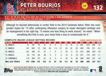 2015 Topps Opening Day #132 Peter Bourjos Back