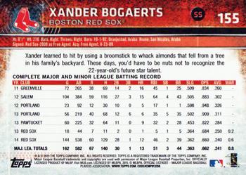 2015 Topps Opening Day #155 Xander Bogaerts Back