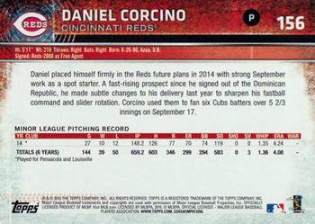 2015 Topps Opening Day #156 Daniel Corcino Back