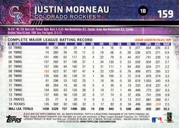 2015 Topps Opening Day #159 Justin Morneau Back