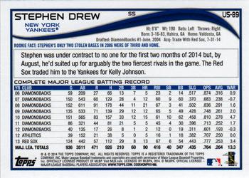 2014 Topps Update - Red Foil #US-89 Stephen Drew Back