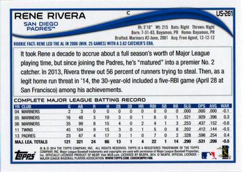 2014 Topps Update - Red Foil #US-261 Rene Rivera Back