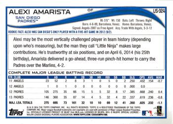 2014 Topps Update - Red Foil #US-324 Alexi Amarista Back