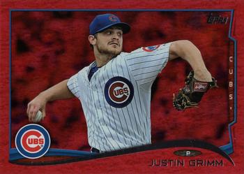 2014 Topps Update - Red Foil #US-14 Justin Grimm Front