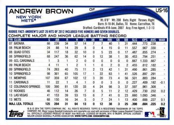 2014 Topps Update - Red Foil #US-16 Andrew Brown Back