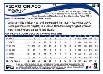 2014 Topps Update - Red Foil #US-45 Pedro Ciriaco Back