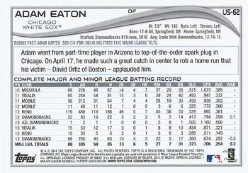 2014 Topps Update - Red Foil #US-62 Adam Eaton Back