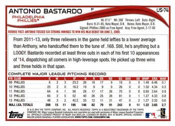 2014 Topps Update - Red Foil #US-74 Antonio Bastardo Back