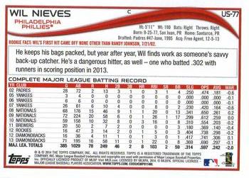 2014 Topps Update - Red Foil #US-77 Wil Nieves Back