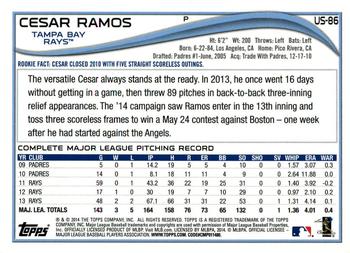 2014 Topps Update - Red Foil #US-86 Cesar Ramos Back