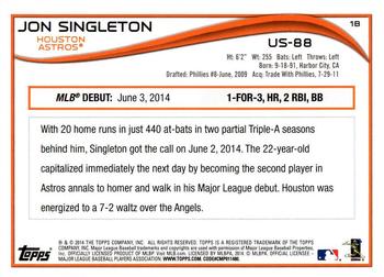 2014 Topps Update - Red Foil #US-88 Jon Singleton Back