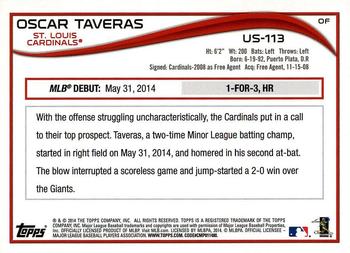 2014 Topps Update - Red Foil #US-113 Oscar Taveras Back