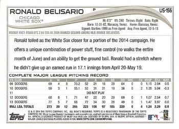 2014 Topps Update - Red Foil #US-156 Ronald Belisario Back