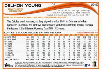 2014 Topps Update - Red Foil #US-160 Delmon Young Back