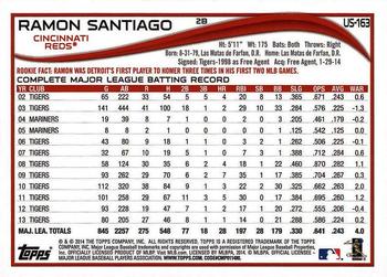2014 Topps Update - Red Foil #US-163 Ramon Santiago Back