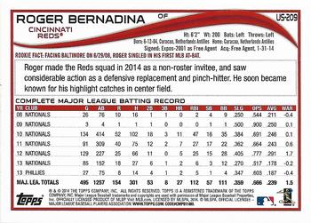 2014 Topps Update - Red Foil #US-209 Roger Bernadina Back