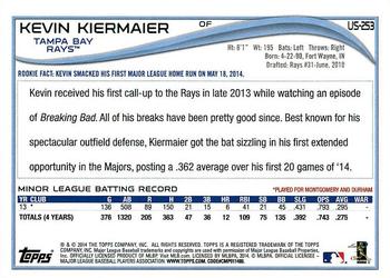 2014 Topps Update - Red Foil #US-253 Kevin Kiermaier Back