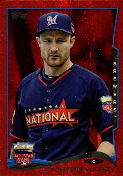 2014 Topps Update - Red Foil #US-255 Jonathan Lucroy Front