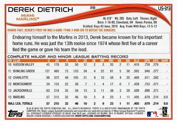 2014 Topps Update - Red Foil #US-313 Derek Dietrich Back
