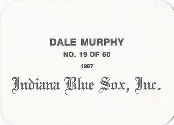 1987 Indiana Blue Sox (unlicensed) #19 Dale Murphy Back