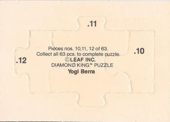 1990 Leaf - Yogi Berra Puzzle #10-12 Yogi Berra Back