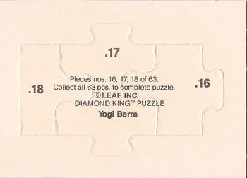 1990 Leaf - Yogi Berra Puzzle #16-18 Yogi Berra Back