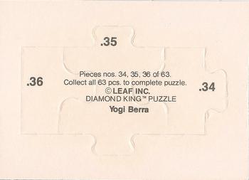1990 Leaf - Yogi Berra Puzzle #34-36 Yogi Berra Back
