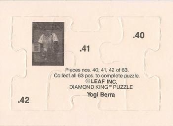 1990 Leaf - Yogi Berra Puzzle #40-42 Yogi Berra Back