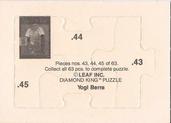 1990 Leaf - Yogi Berra Puzzle #43-45 Yogi Berra Back